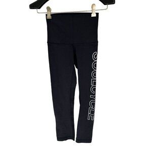 Lululemon Soulcycle Logo Black Leggings Size 2